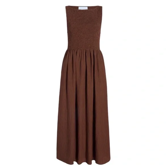 Hill House Cosima Nap dress. Chocolate Tonal Seersucker. XL. NWT - Picture 2 of 8